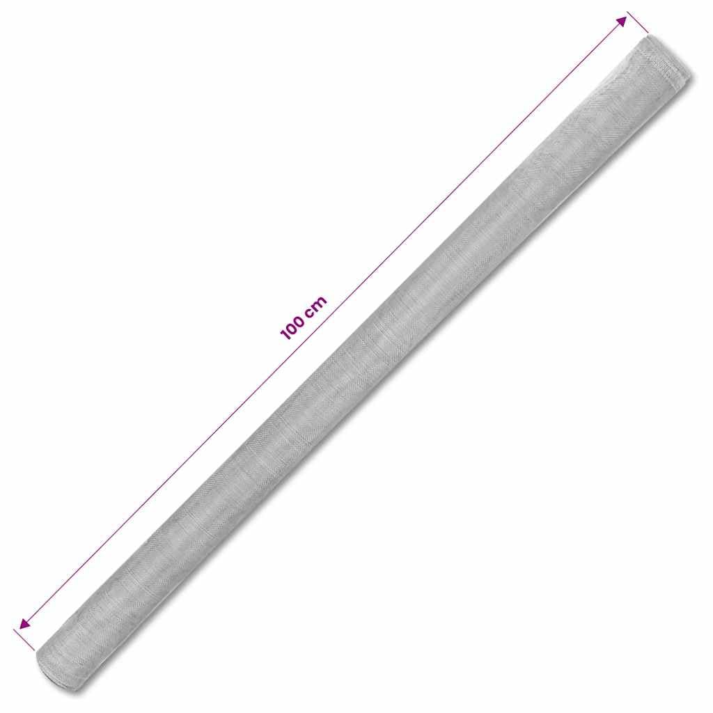 Aluminum Mesh Screen 39.4x196.9 Inch Silver J936
