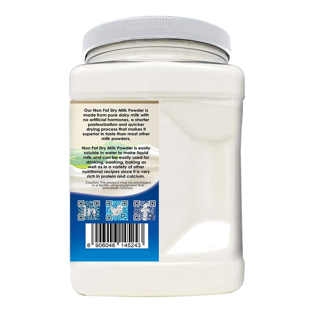 Non Fat Dry Milk Powder 3 Pounds 1.36 Kilo Jar R331