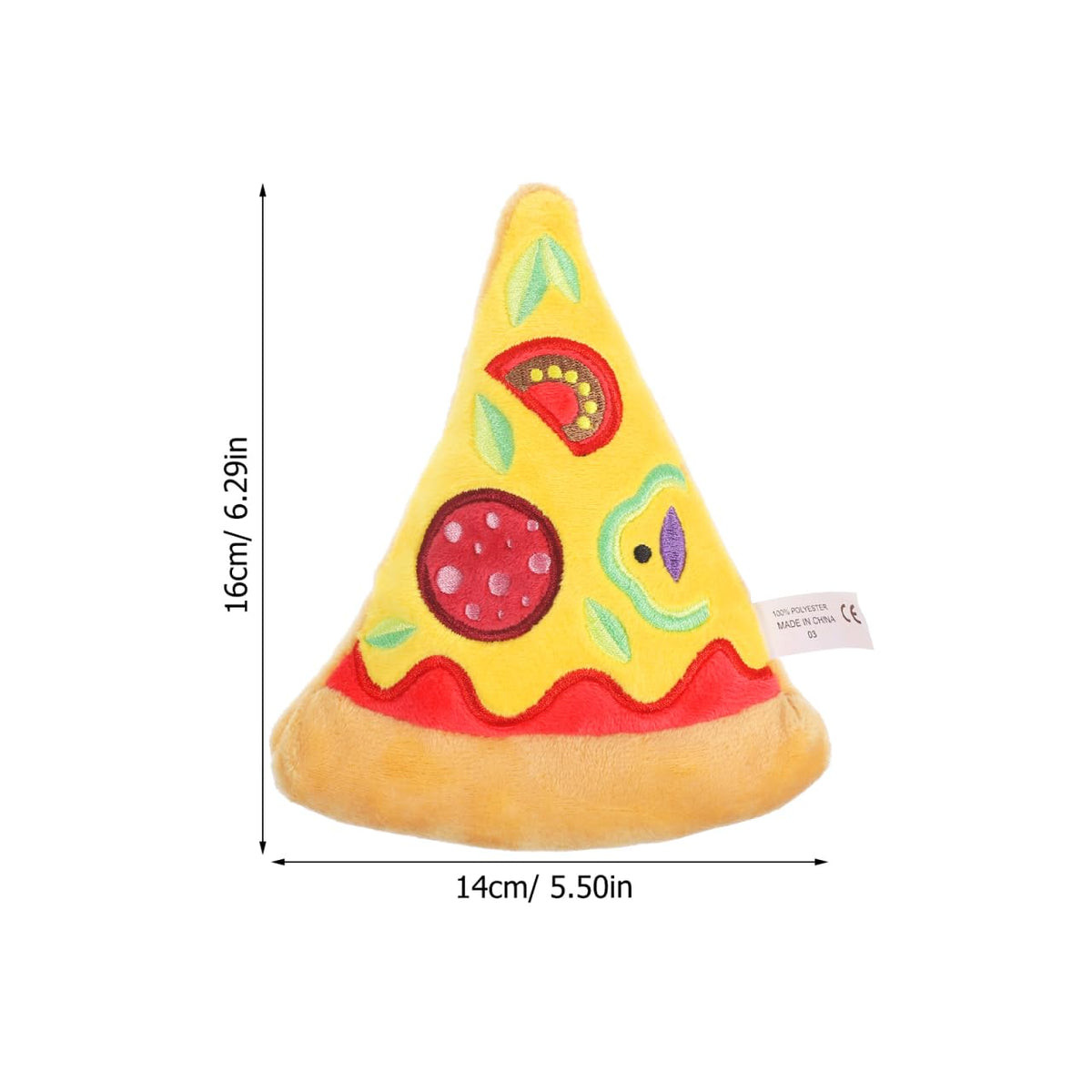 Squeaky Pizza Plush Dog Chew Toy 1 Pack G348131