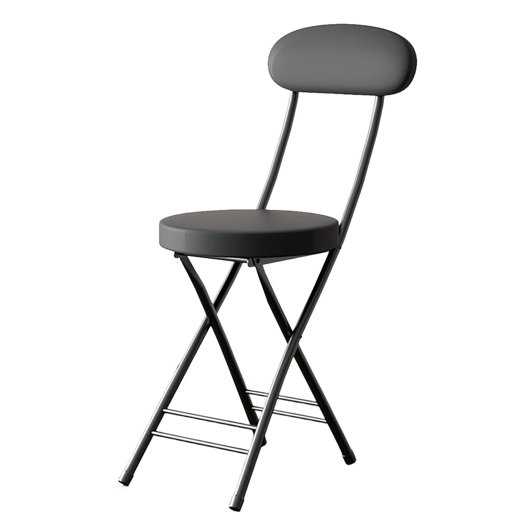 Black 18in PU Padded Foldable Counter Height Stool C715