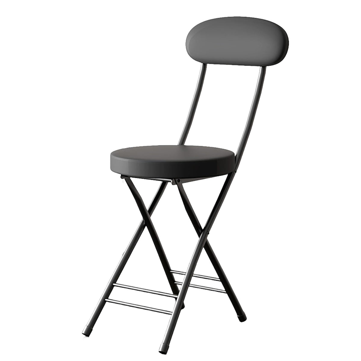 Black 18in PU Padded Foldable Counter Height Stool C715