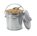 6 Gallon Galvanized Steel Round Trash Can with Locking Lid B77222