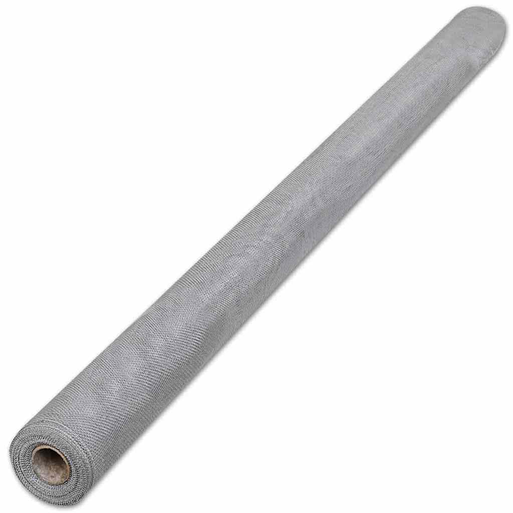 Aluminum Mesh Screen 39.4x196.9 Inch Silver J936