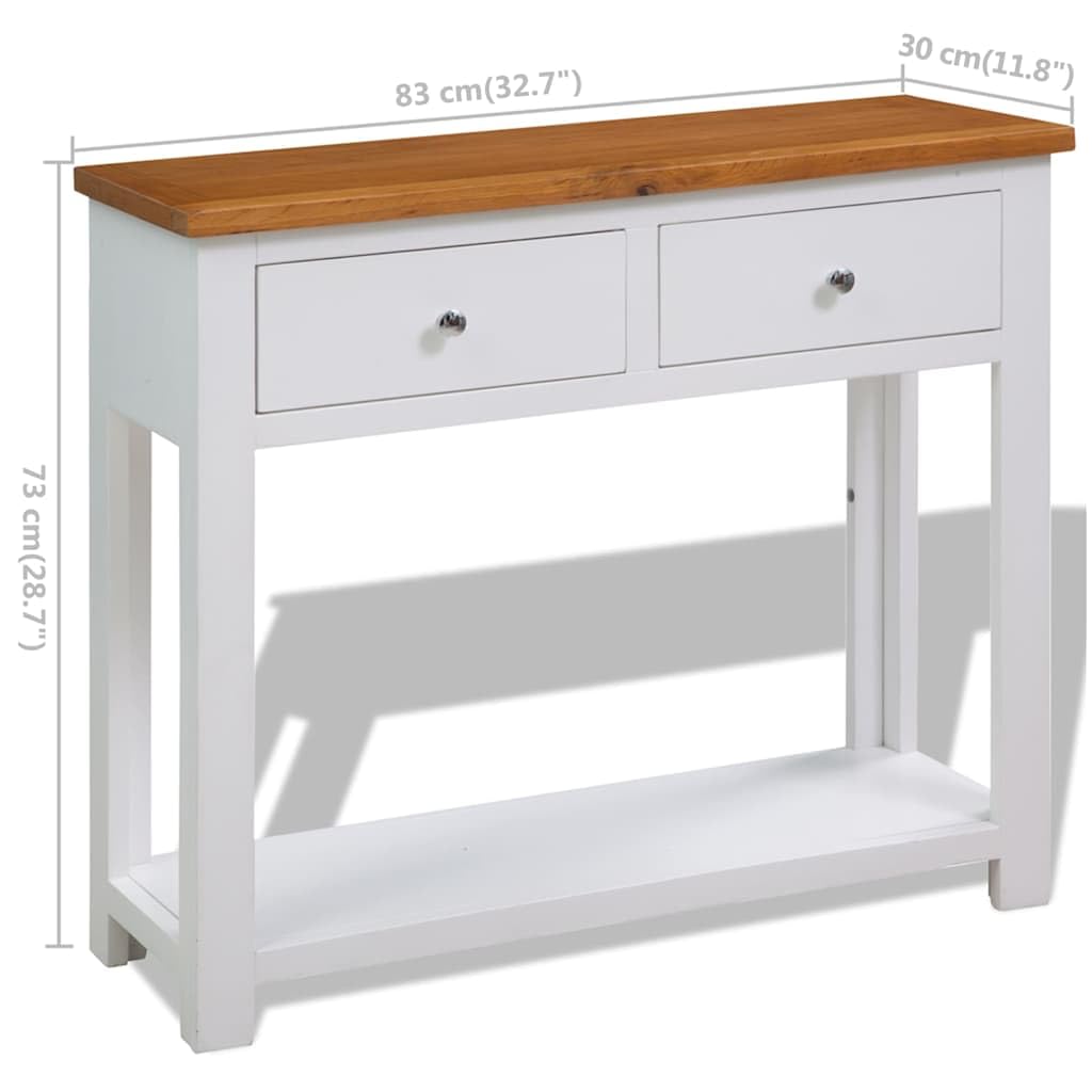 Solid Oak Wood Console Table F569