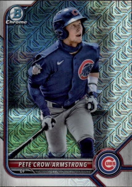 2022 Bowman Chrome Prospects Pete Crow-Armstrong Mojo Refractor RC Baseball Rookie Card S3517