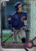 2022 Bowman Chrome Prospects Pete Crow-Armstrong Mojo Refractor RC Baseball Rookie Card S3517