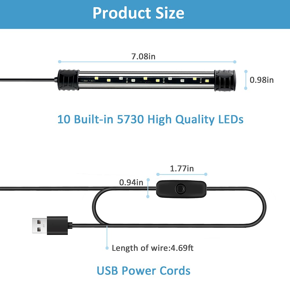 3 W Underwater USB Aquarium Light V5868
