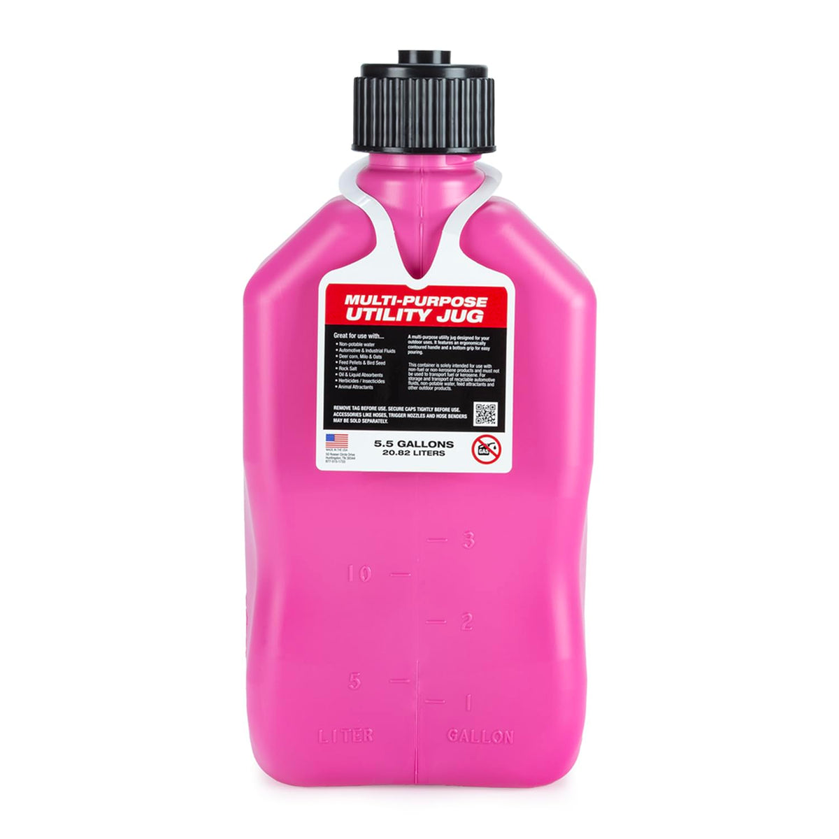 5.5 Gallon Square Motorsport Jug with Filler Hose J588104