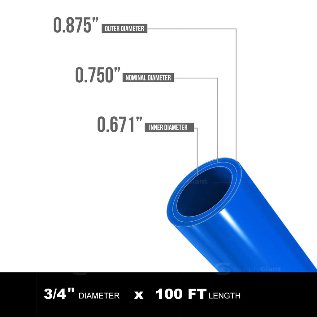 3/4 In x 100 Ft Blue PEX-B Pipe Z655566