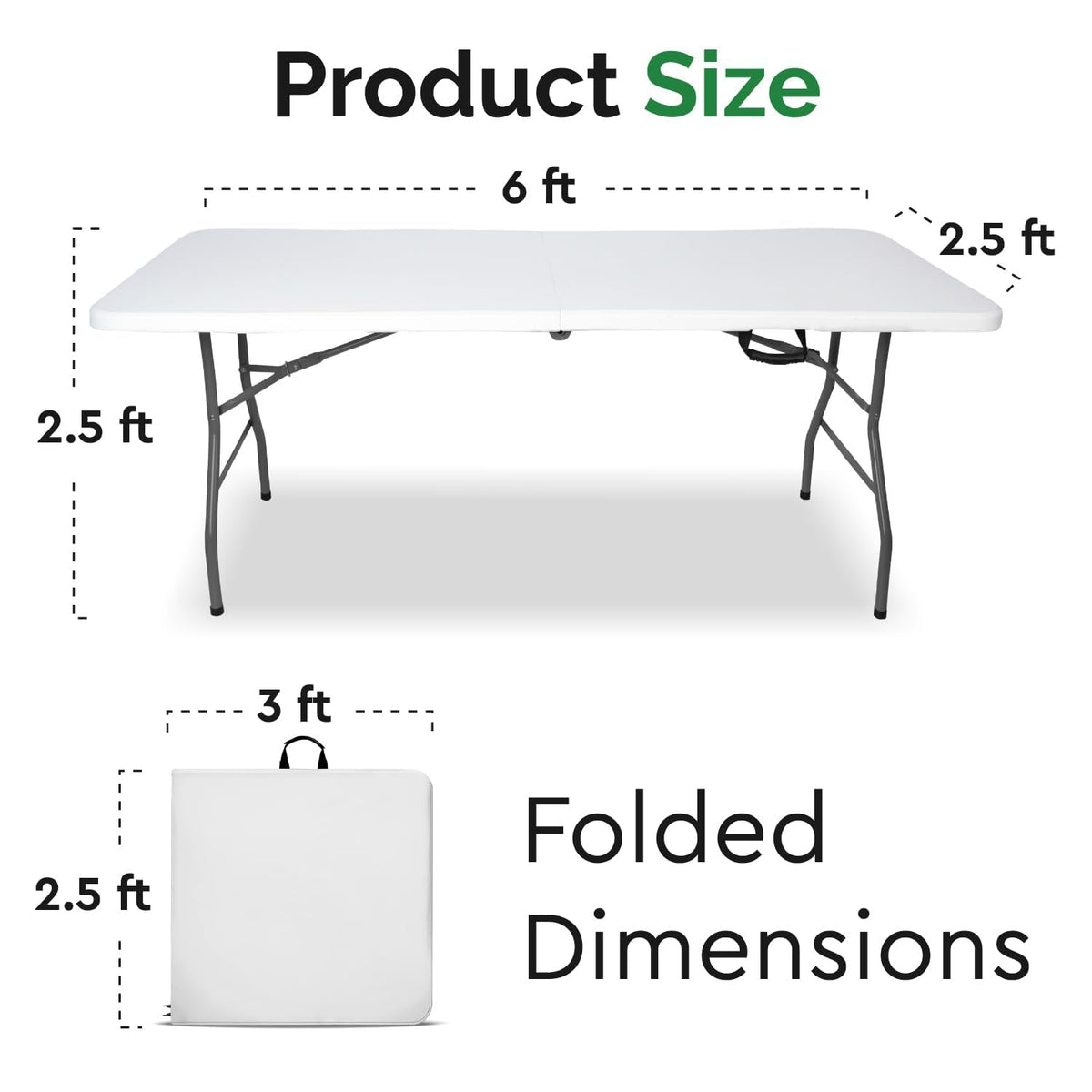 6ft Folding Table with Handle A218