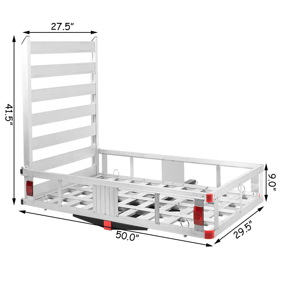 50"x 29.5" Aluminum Hitch Cargo Carrier with Ramp A53201