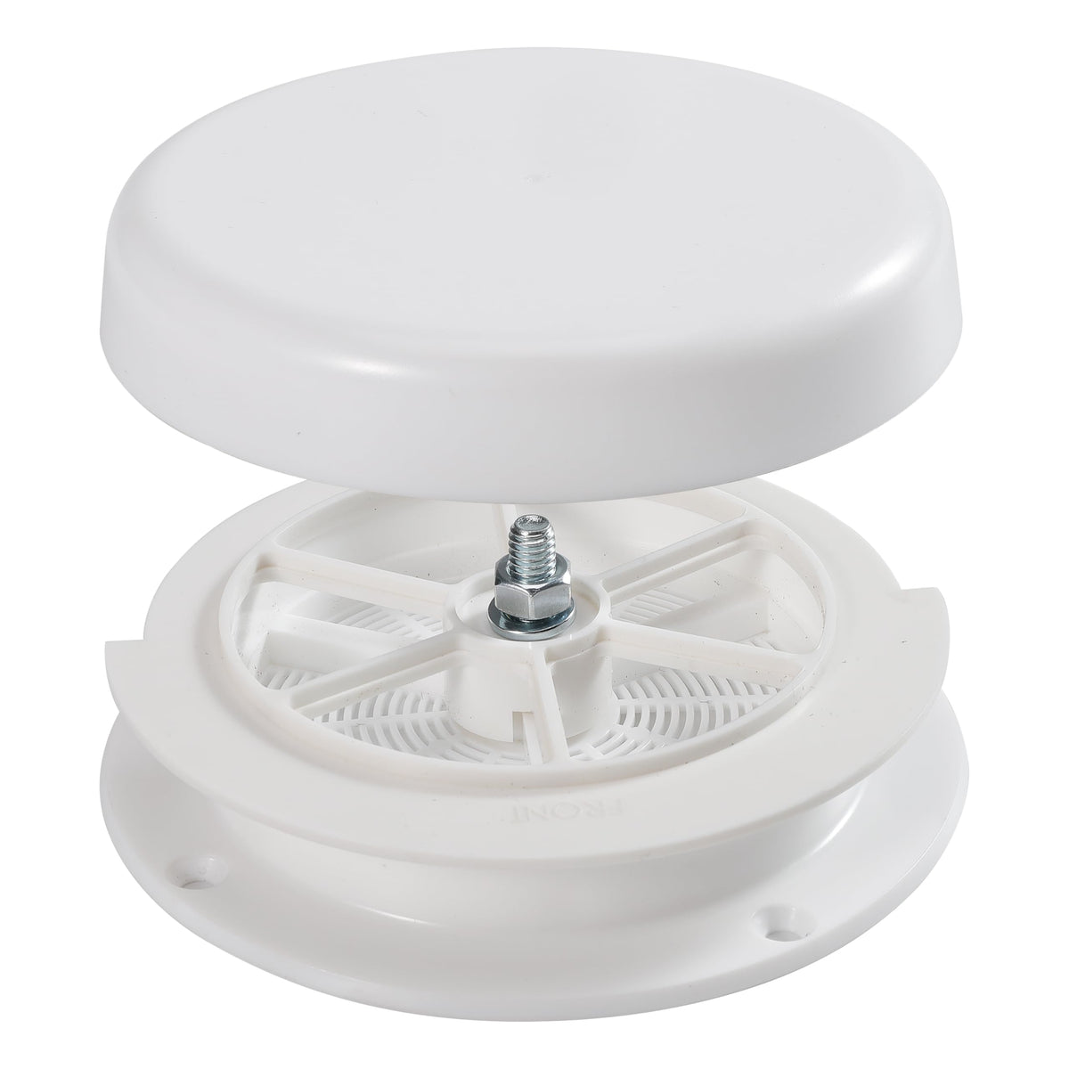 White RV Roof Mushroom Vent with Water Cover Guard Cap E456