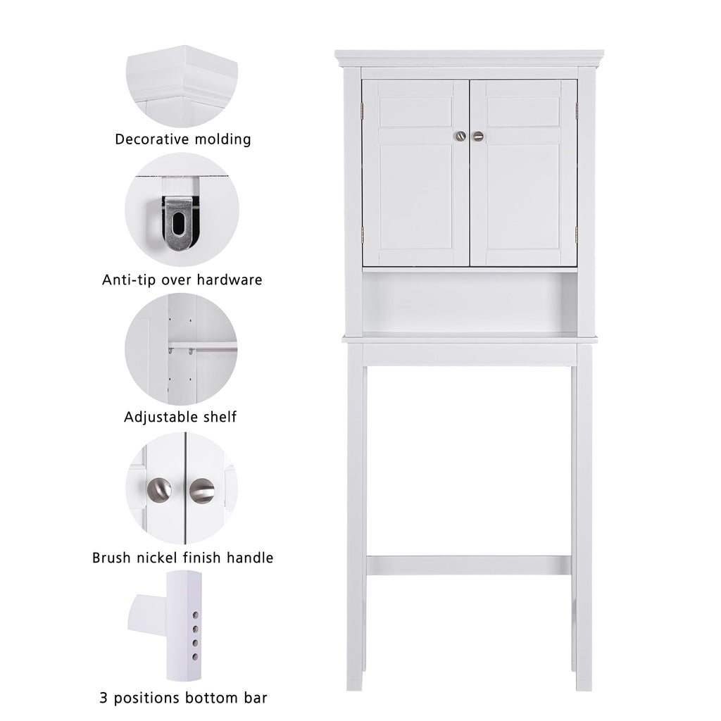 White Over The Toilet Storage Cabinet O484