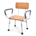 Height Adjustable Shower Chair with Arms and Back H297187