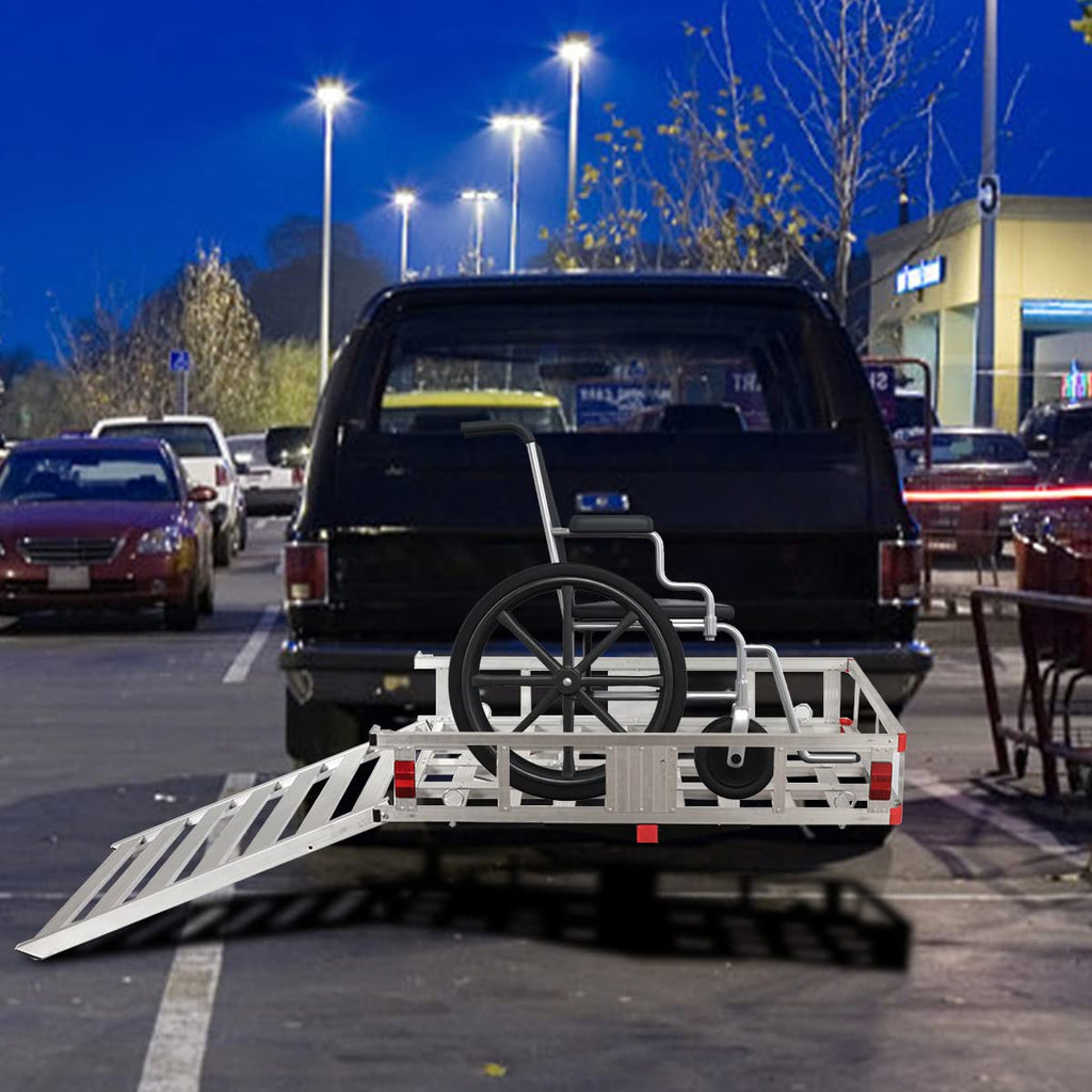 50"x 29.5" Aluminum Hitch Cargo Carrier with Ramp A53201
