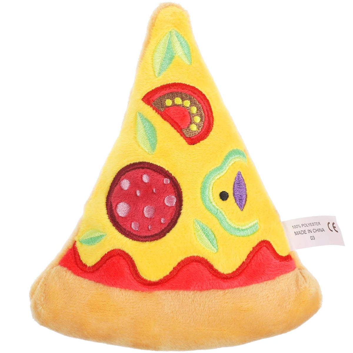 Squeaky Pizza Plush Dog Chew Toy 1 Pack G348131