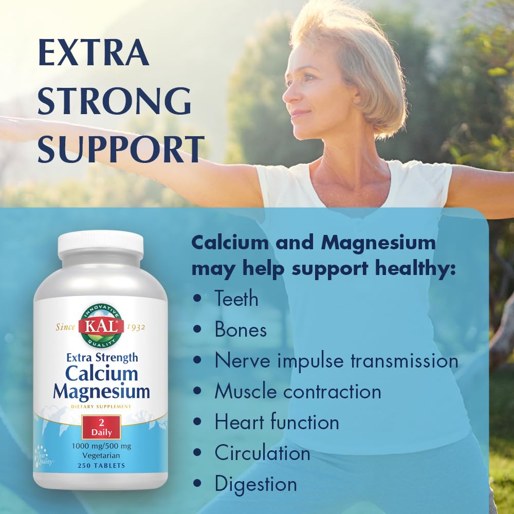 Calcium Magnesium Supplement 250 Tablets U9395
