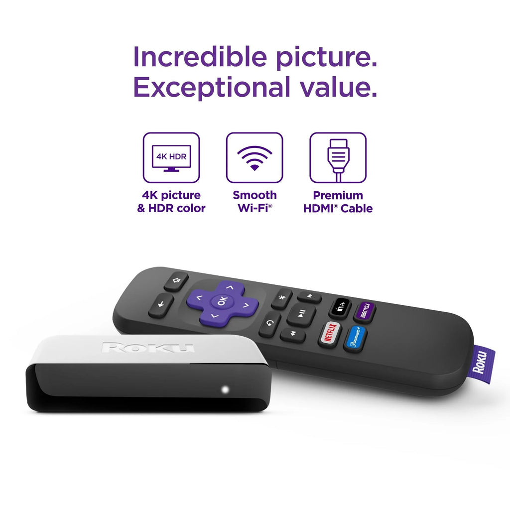 4K HDR Streaming Media Player with HDMI Cable and Remote J139