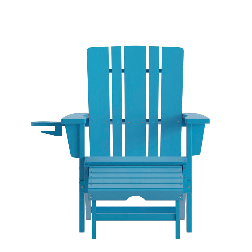 Blue Adirondack Lounge Chair with Ottoman B600