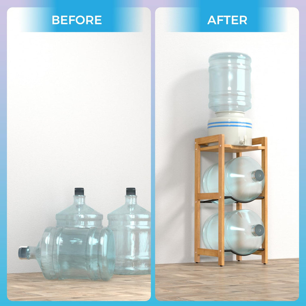 5 Gallon Water Jug Holder with Top Shelves T603362