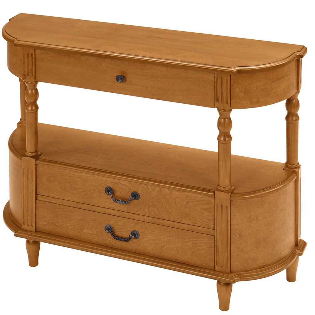 Solid Wood Console Table with 3 Drawers T1779