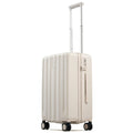 20 Inch PC Hard Shell Carry On Luggage with Wheels, TSA Lock, Ivory White C65190