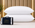 King Size White Microfiber Bed Pillows Set of 2 Q9809