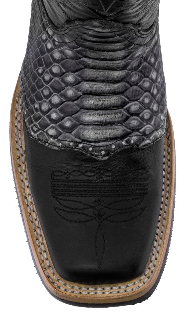 Black Leather Cowboy Boots J915556