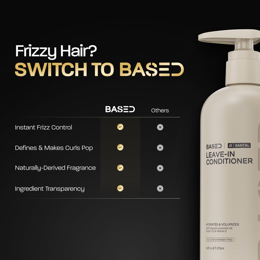 Shampoo, Conditioner & Leave-In Conditioner with Peppermint, Coconut & Avocado Oil Q306