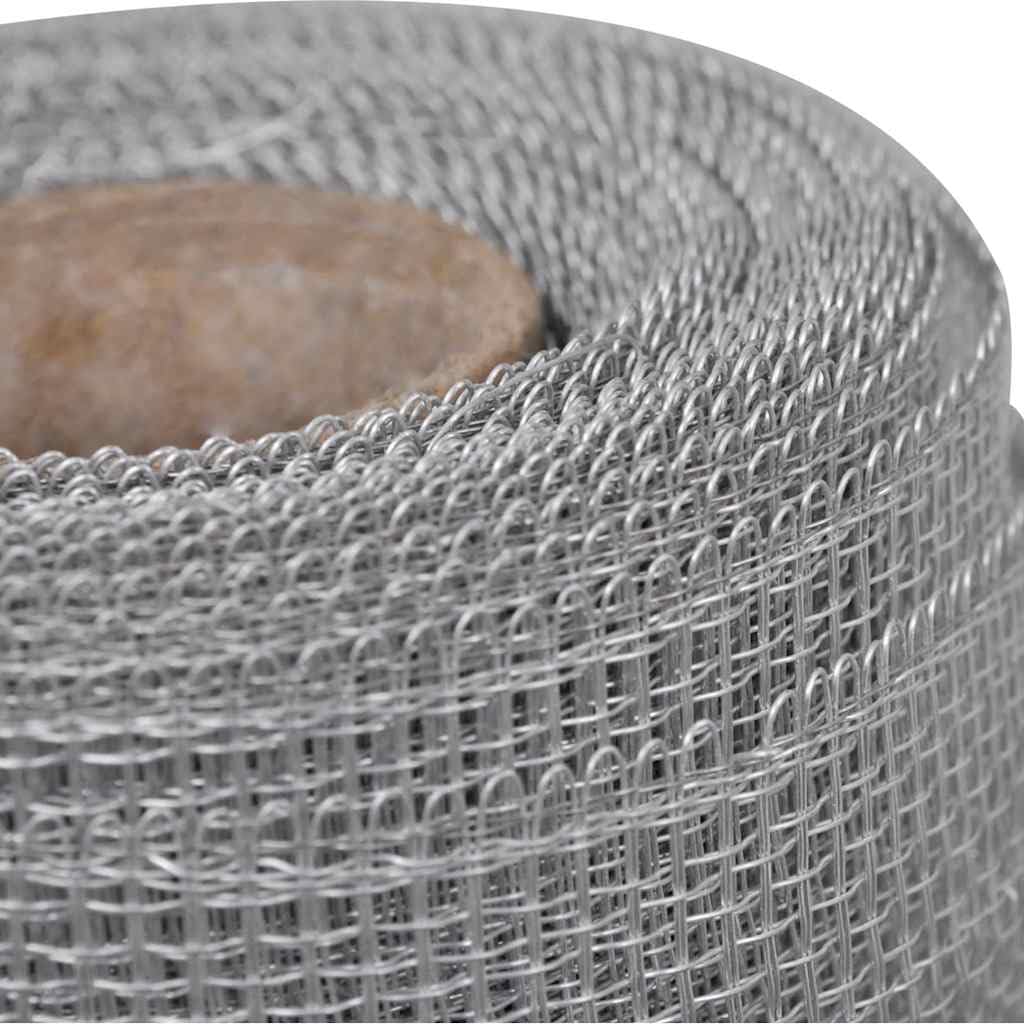 Aluminum Mesh Screen 39.4x196.9 Inch Silver J936