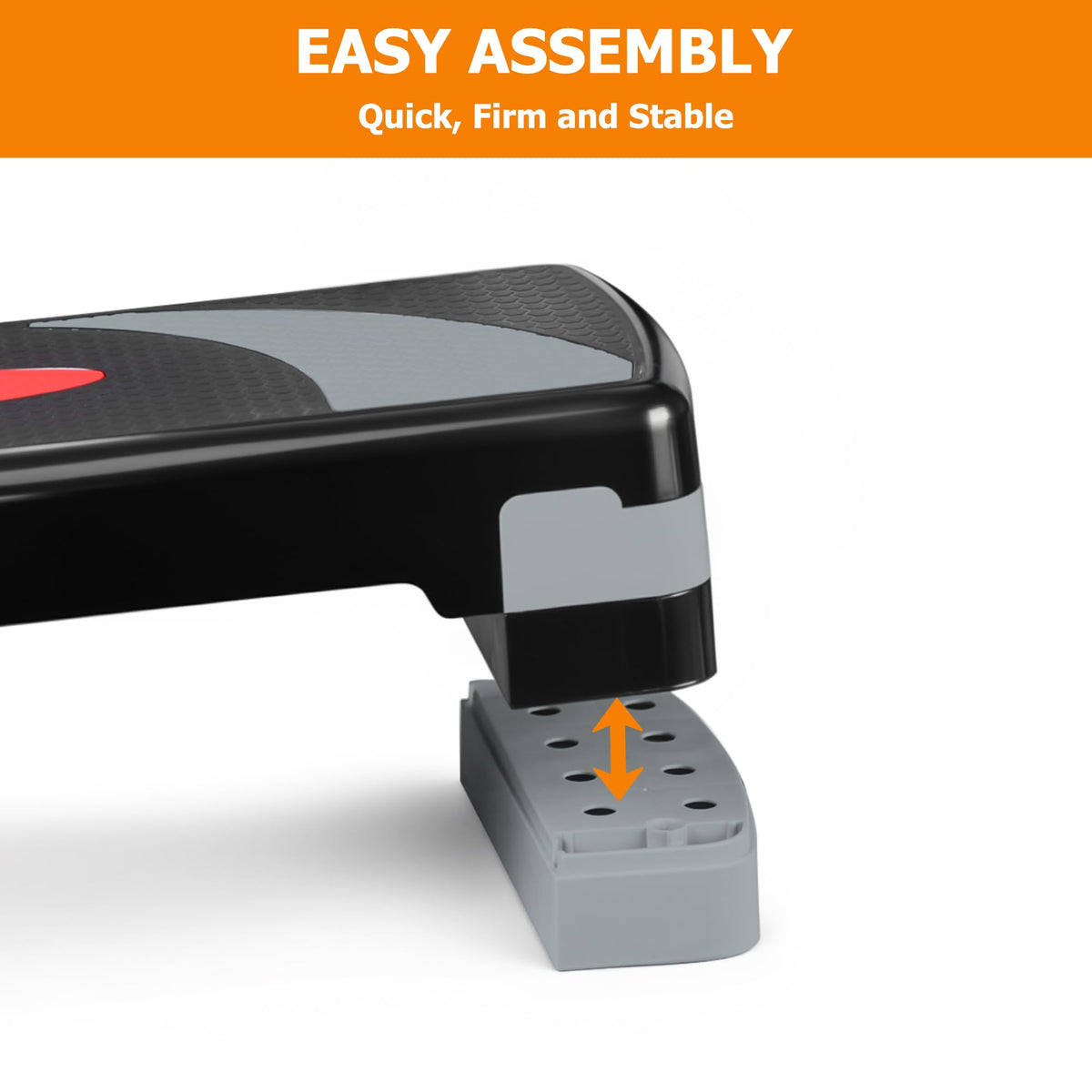 31" Adjustable Aerobic Step Platform with 4 Stackable Risers E7012