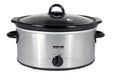 Oval Slow Cooker with Glass Lid and Enamel Stoneware Insert 4-Quart N8519