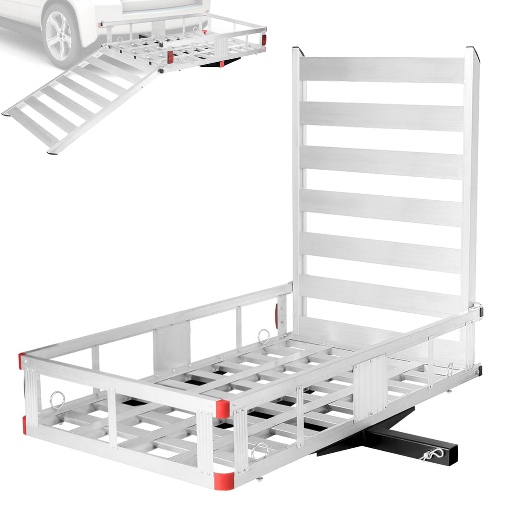 50"x 29.5" Aluminum Hitch Cargo Carrier with Ramp A53201
