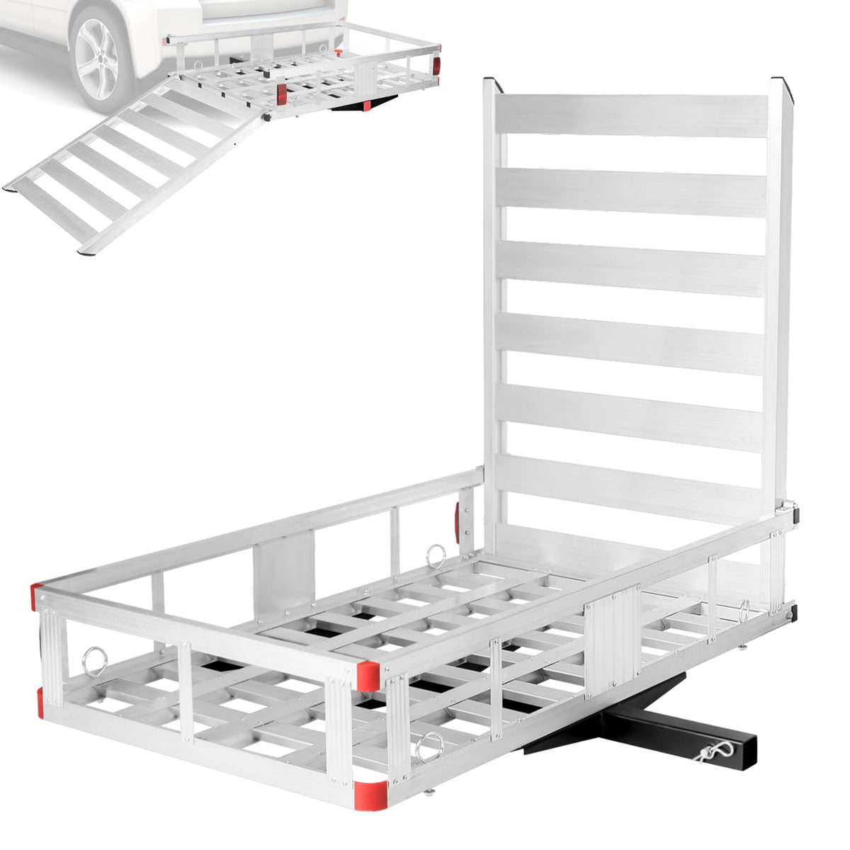 50"x 29.5" Aluminum Hitch Cargo Carrier with Ramp A53201