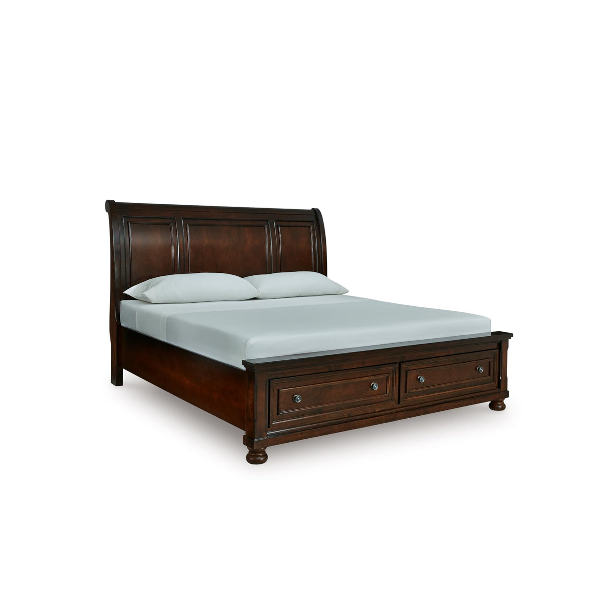 Cal King Sleigh Bed Frame with Storage A846782