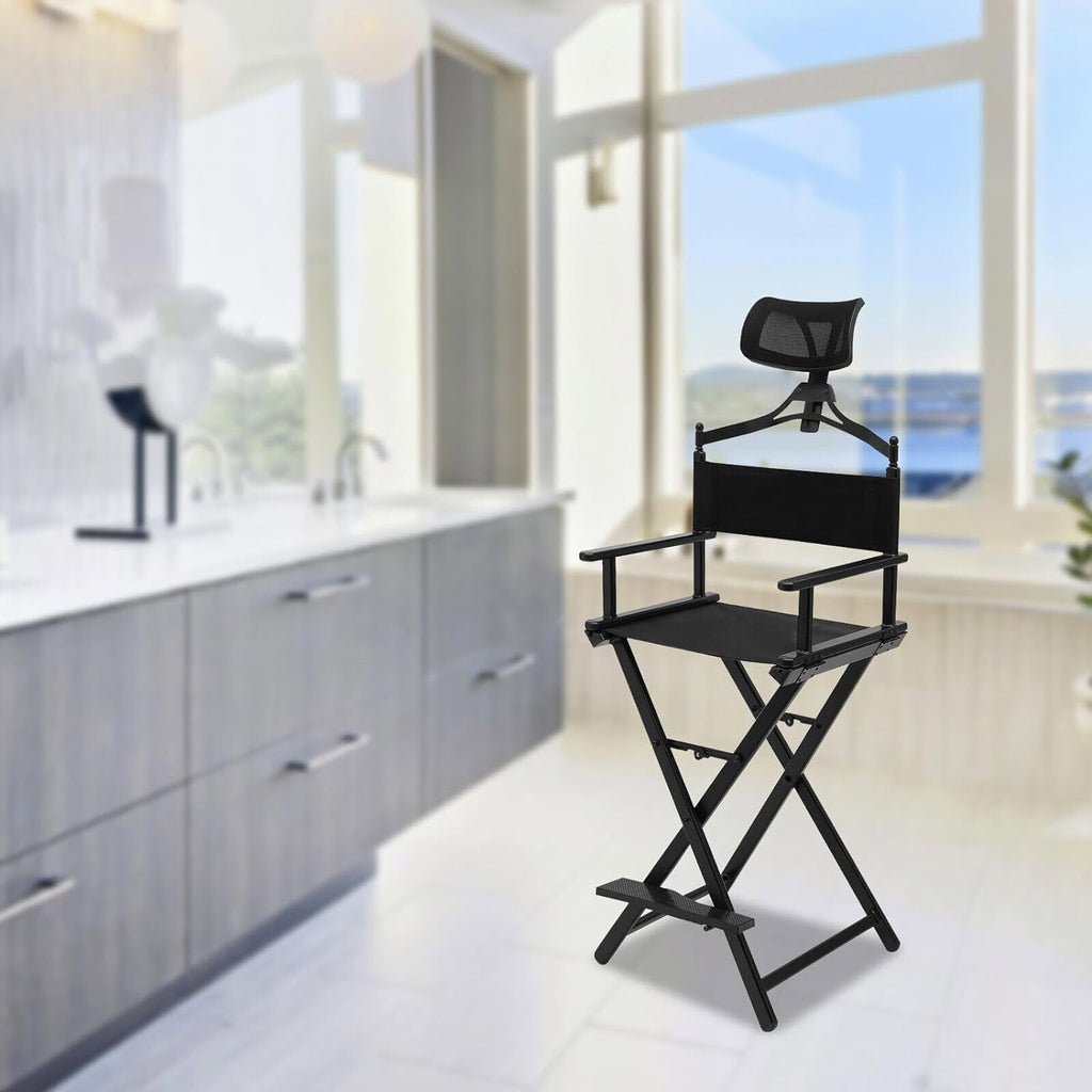 Extra Tall Foldable Makeup Artist Stool Chair E827441