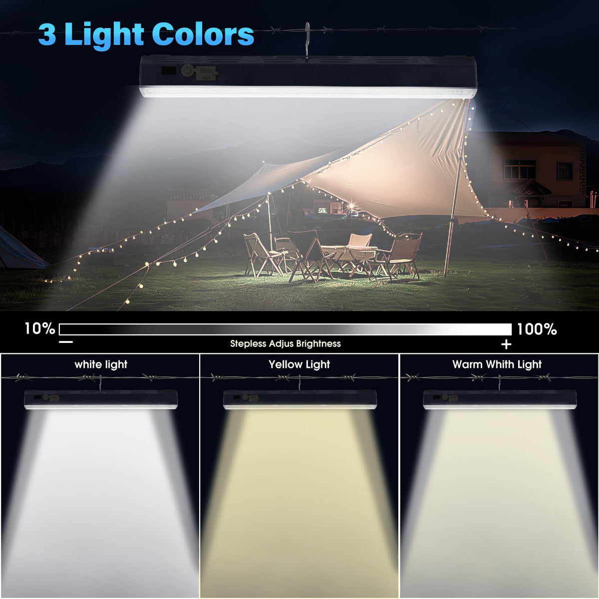 15.75-inches Magnetic Light Bar 7500mAh 8000 Lumens E90446