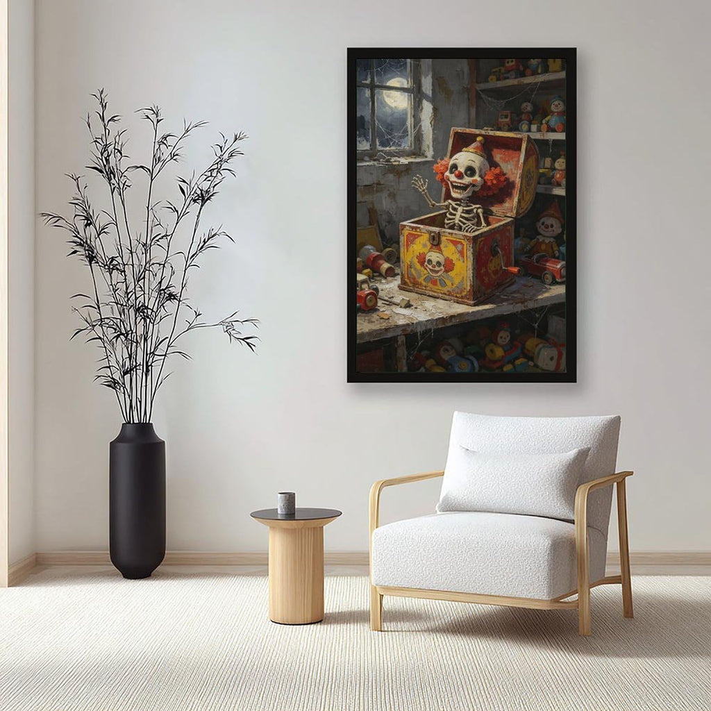 Canvas Wall Art Oil Painting Poster Print with Black Frame 24" L X 36" W E80512
