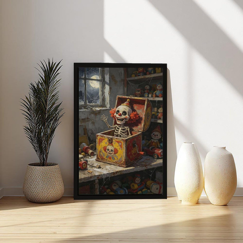 Canvas Wall Art Oil Painting Poster Print with Black Frame 24" L X 36" W E80512