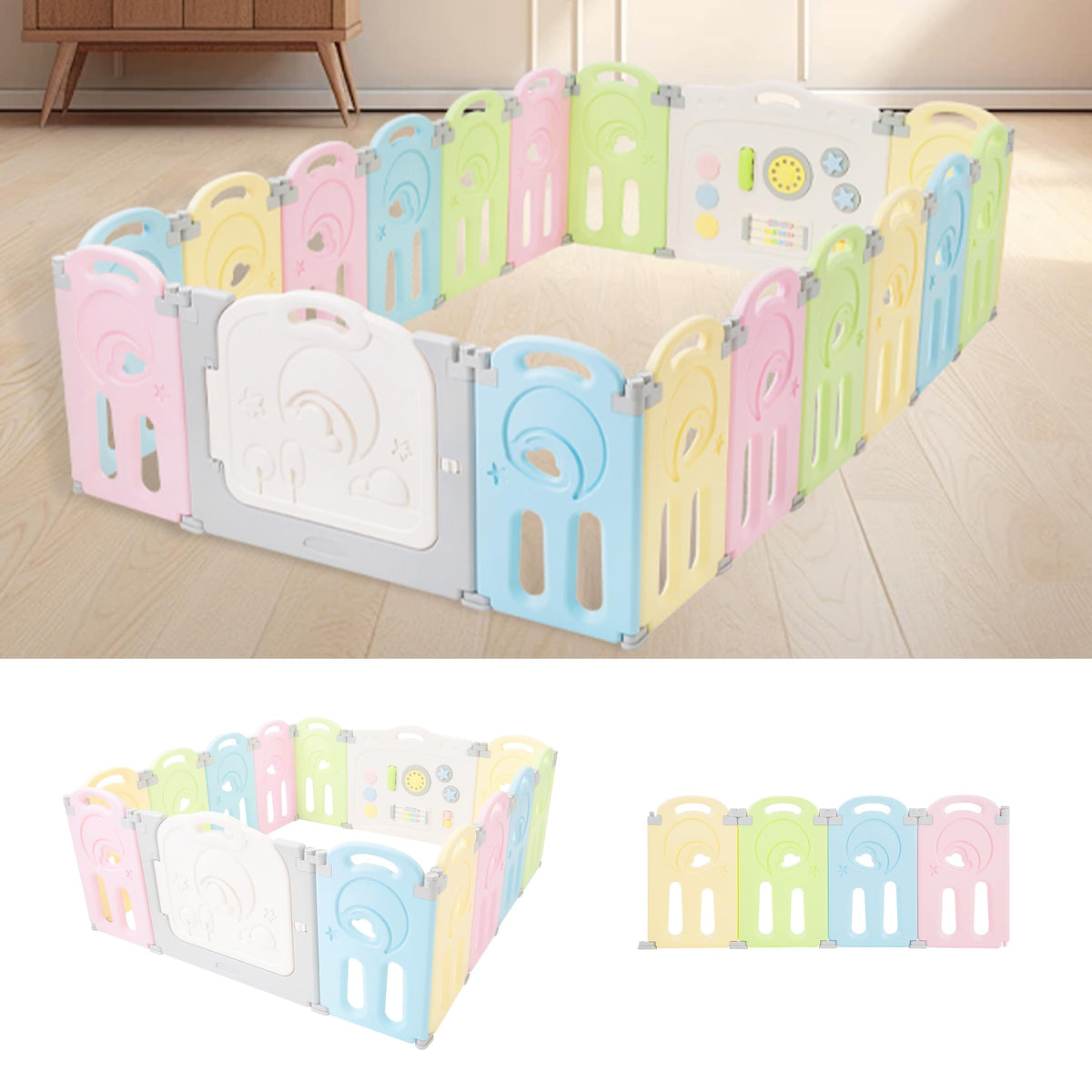 Large 14-Panel Baby Playpen F569346