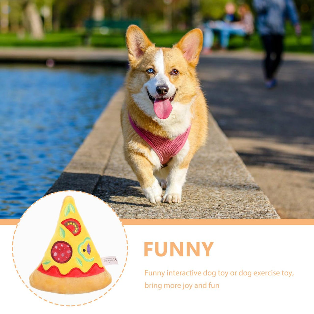Squeaky Pizza Plush Dog Chew Toy 1 Pack G348131