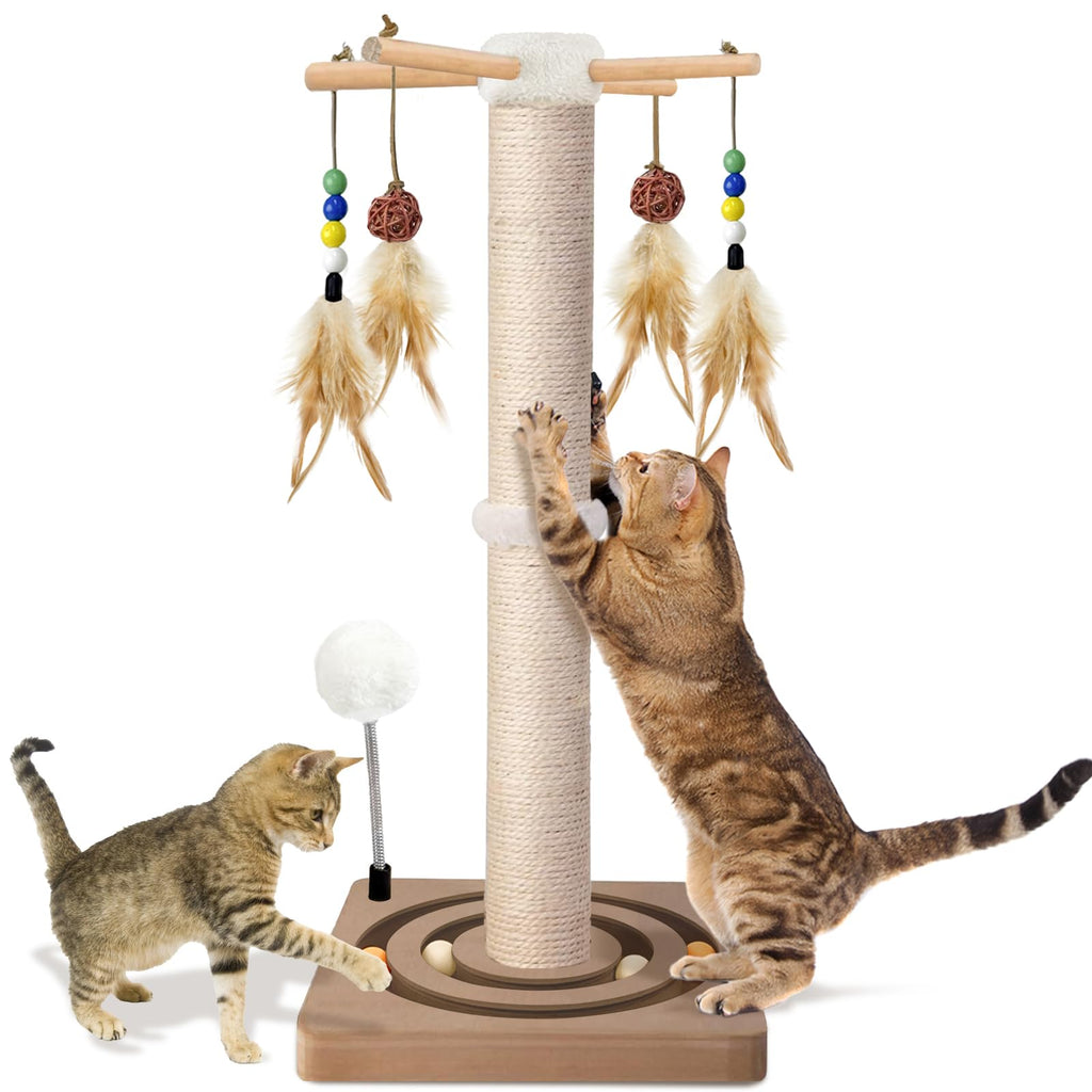 Sisal Cat Scratching Post with Toys P95644