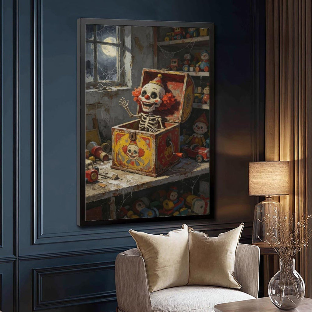 Canvas Wall Art Oil Painting Poster Print with Black Frame 24" L X 36" W E80512