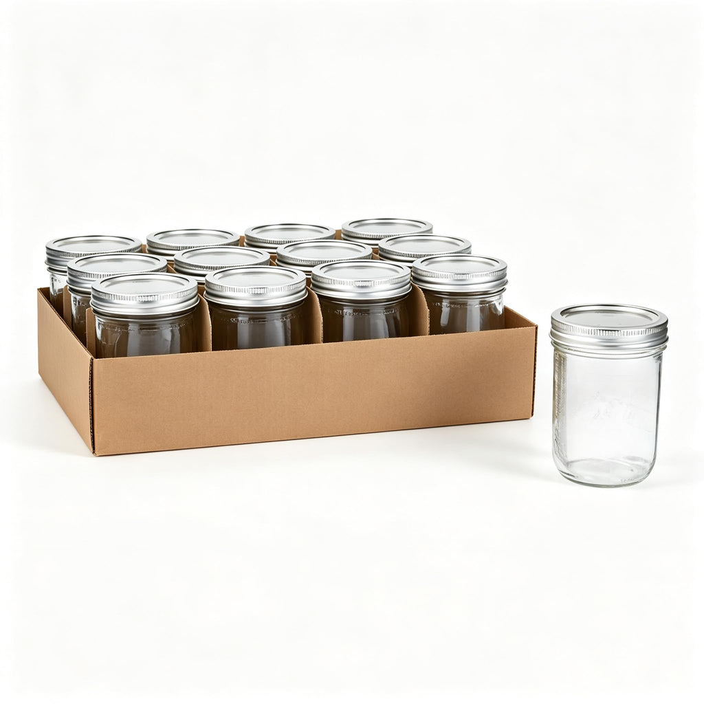 16 oz Wide Mouth Mason Jars 12 Pack U813