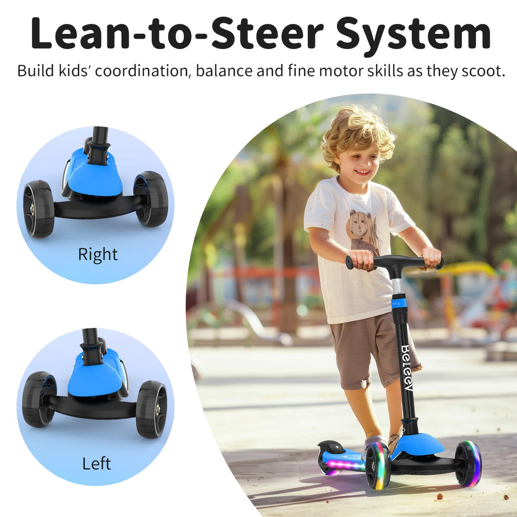 3 Wheel Folding Kids Scooter with LED Light-Up Wheels Z50159