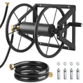 Wall Mounted Garden Hose Reel, Holds 200 ft 5/8-inch, Heavy-Duty Steel R890976