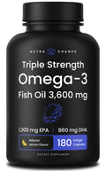 Omega 3 Fish Oil 3600 mg 180 Softgels H969