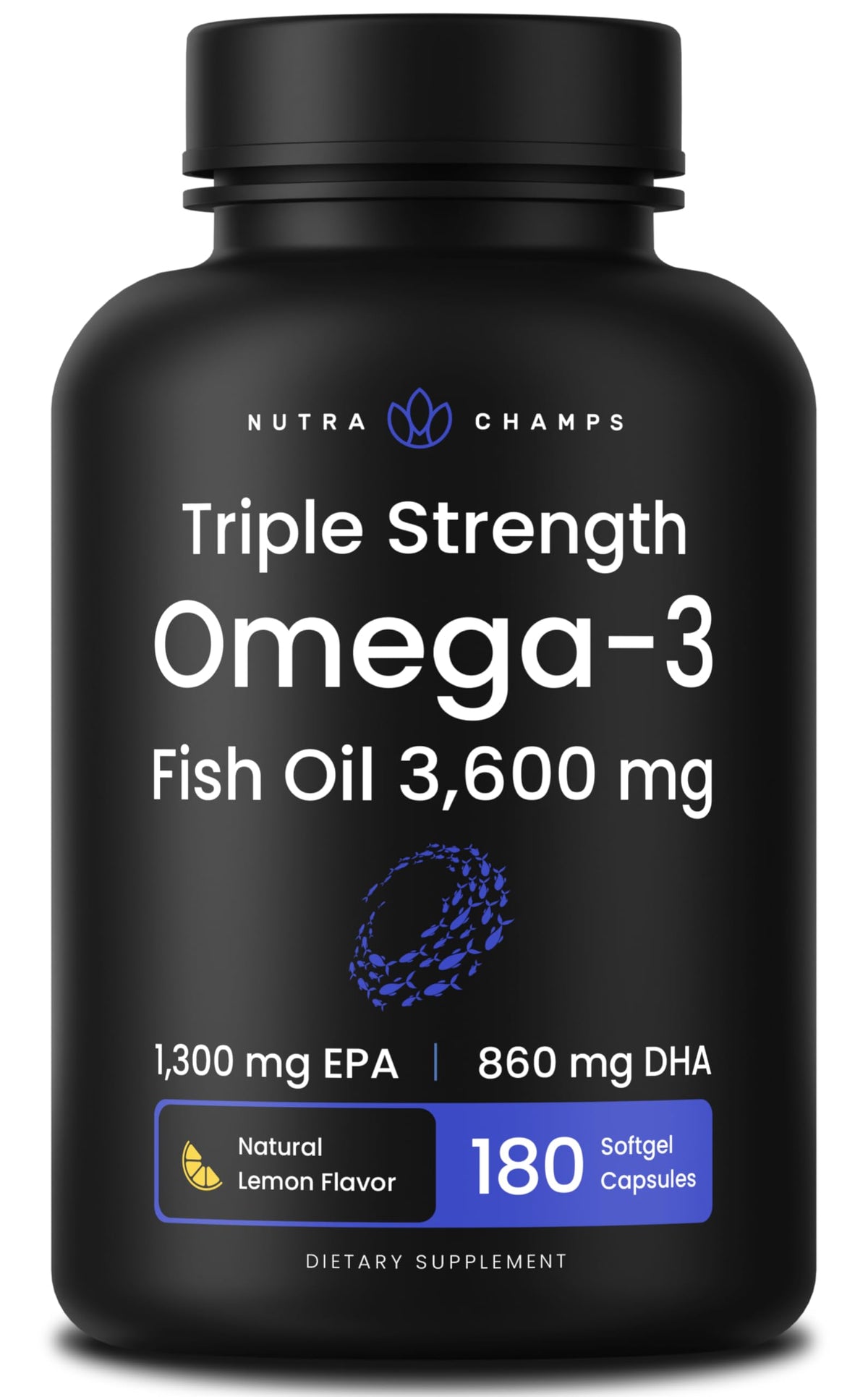 Omega 3 Fish Oil 3600 mg 180 Softgels H969