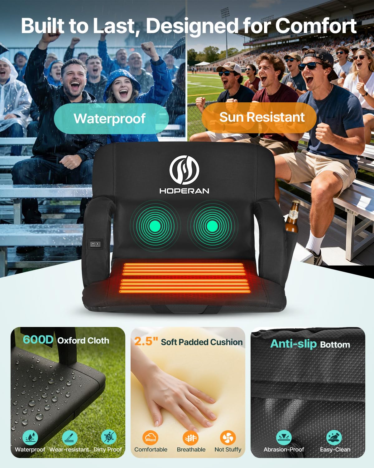 Massage Heated Stadium Seats for Bleachers C118058