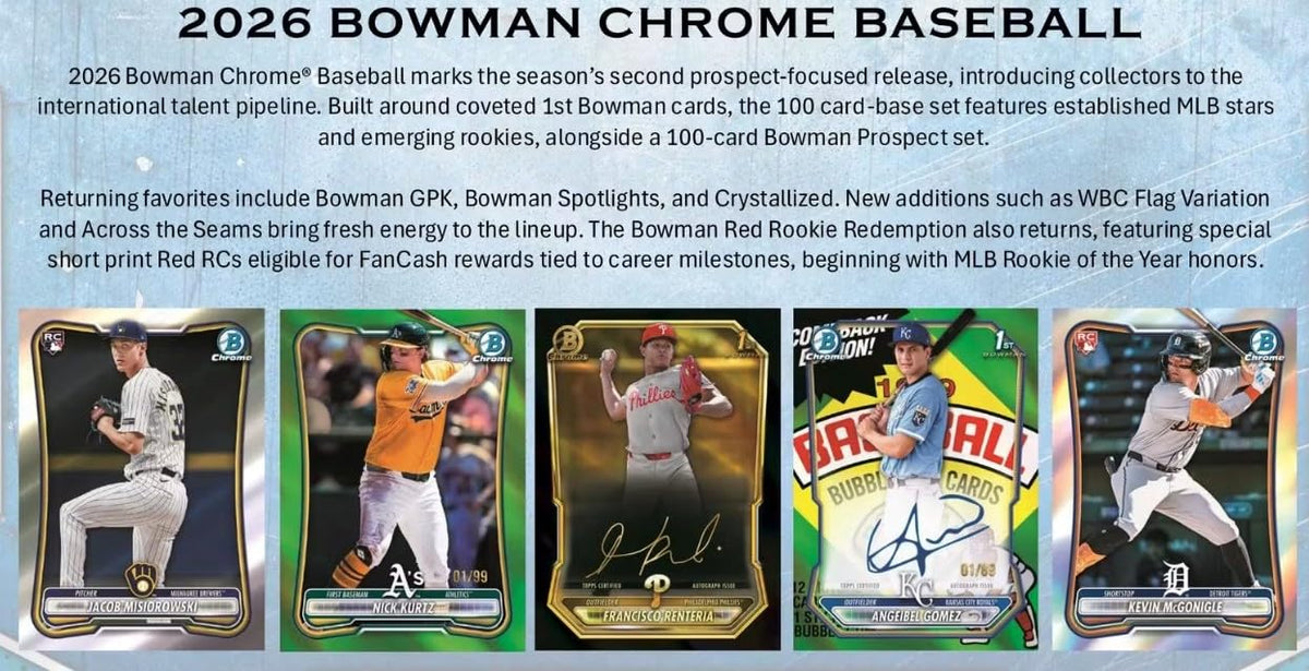 2026 Bowman Chrome Baseball Trading Card Mega Box P587